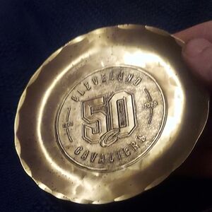 Set Of Four 100 Percent Bronze Clevland Cavaliers Medallions / Coasters.